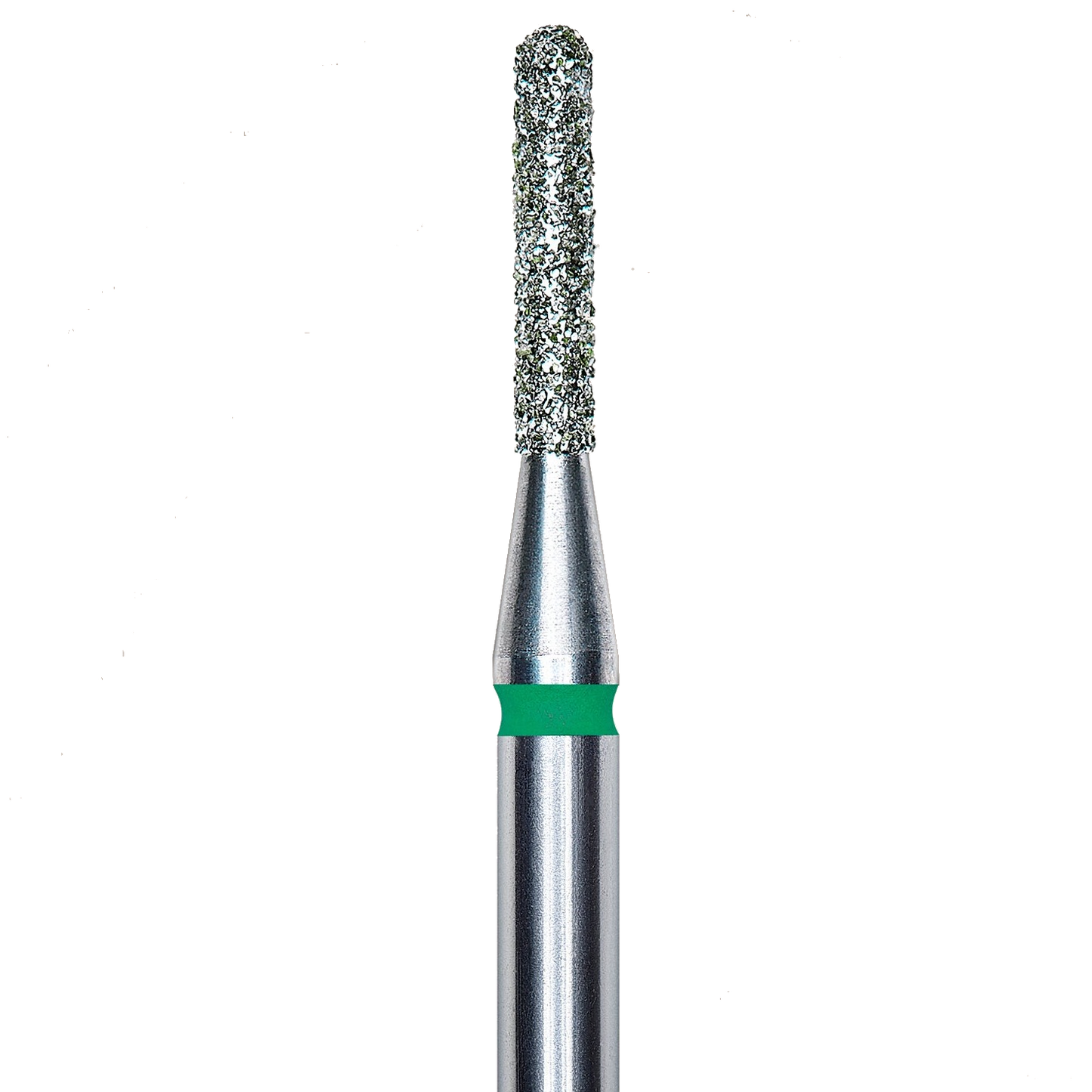 DIAMOND NAIL DRILL BIT, ROUNDED "CYLINDER", GREEN, HEAD DIAMETER 1.4/8MM (FA30G014/8) - STALEKS™