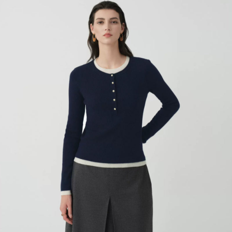 Round-neck Layered Sweater Knitwear