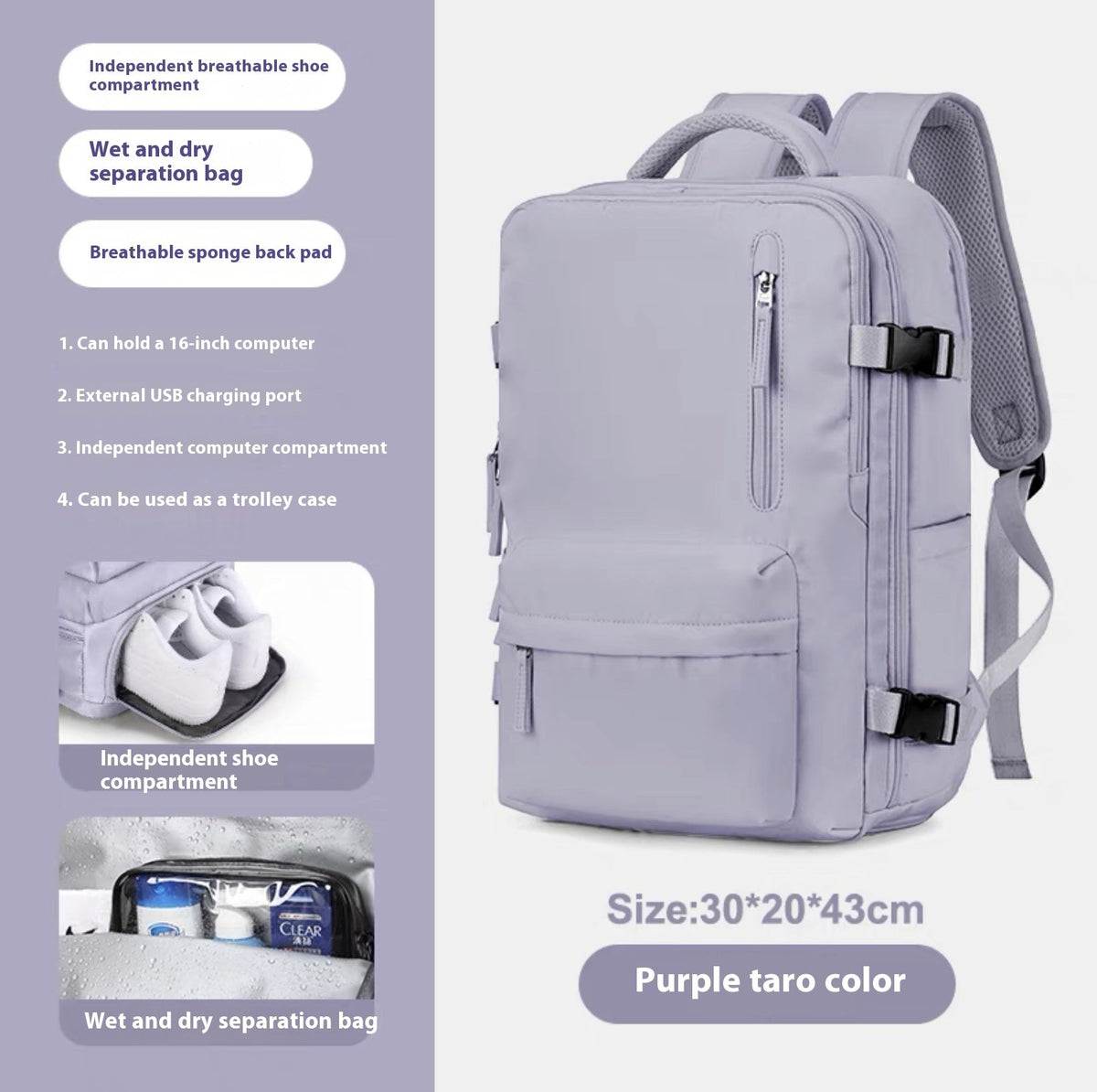 Large Capacity Travel Backpack
