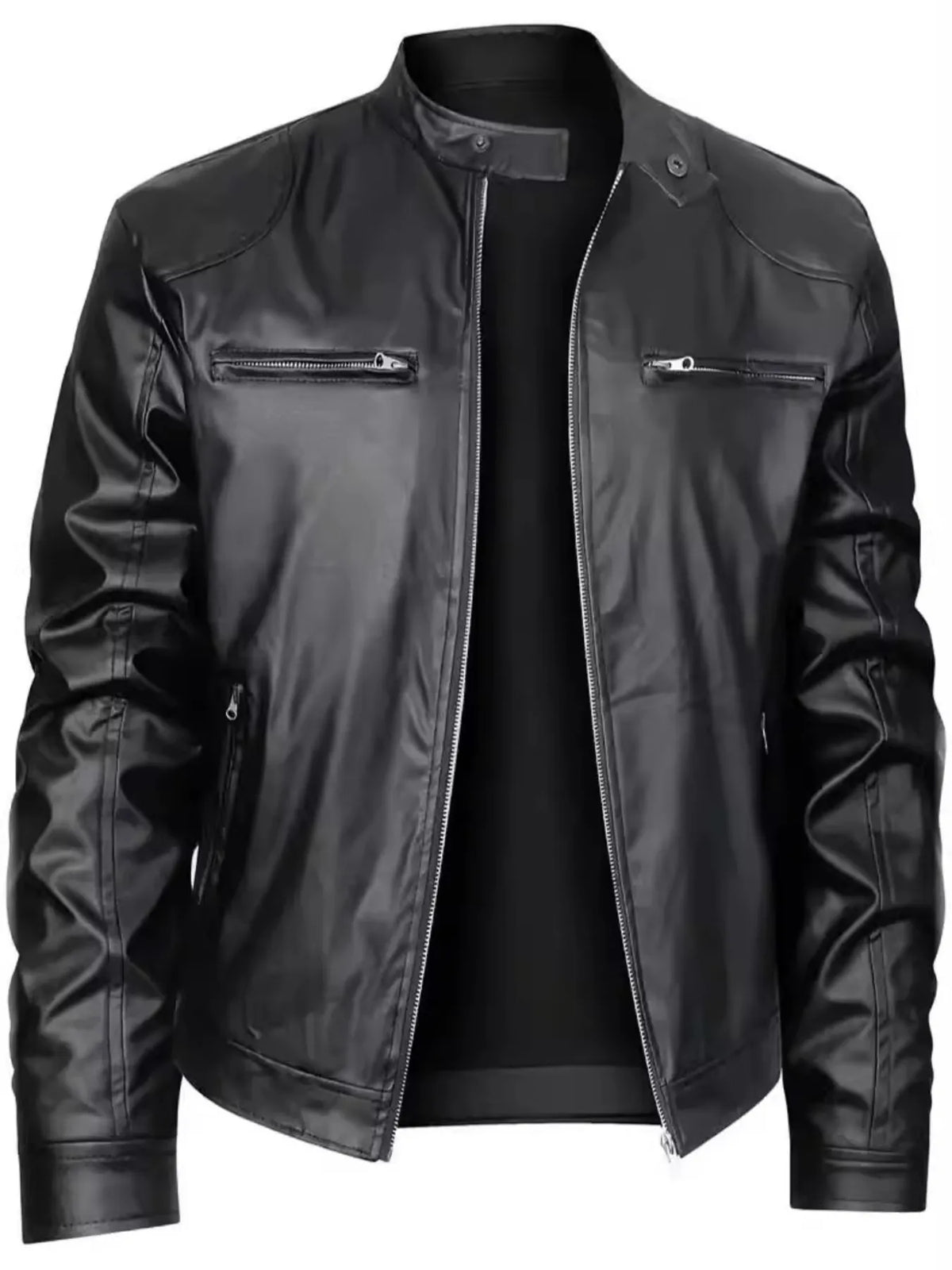 Men's Full Size Zip Up Long Sleeve Jacket Plus Size