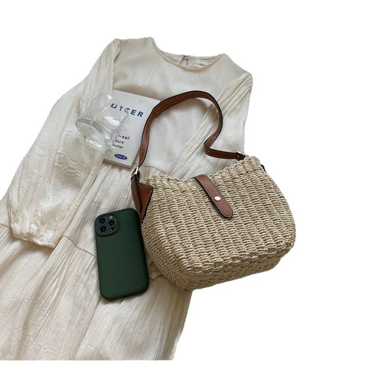 Casual Woven Crossbody Travel Bag