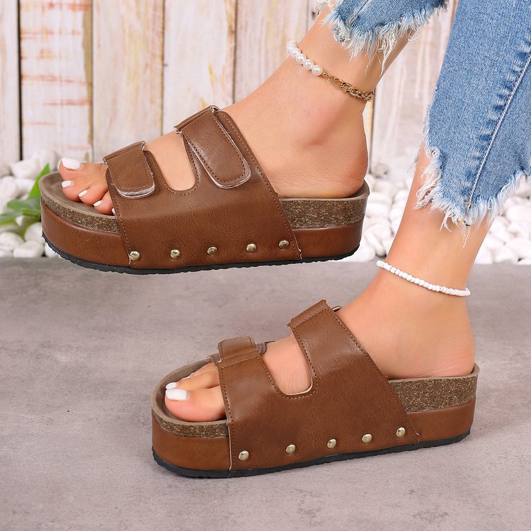 Women's Beach Sandals with Thick Soles