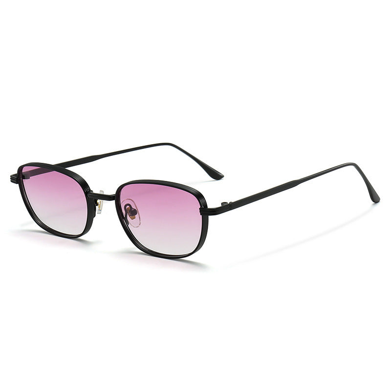 Metal Small Square Box Retro UV Protection Sun Glasses
