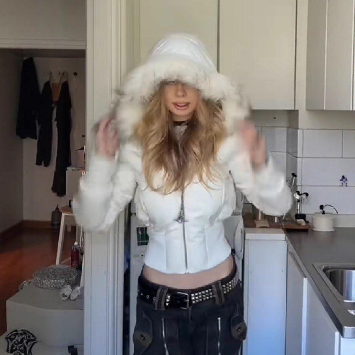Casual Style Thermal Cotton-padded Coat