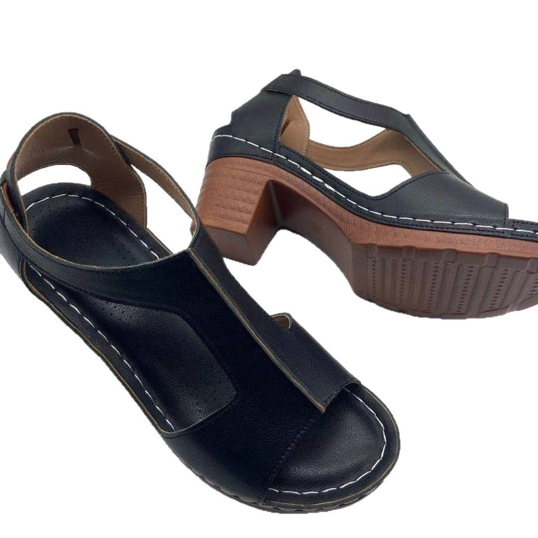 Peep Toe Wedge Sandals