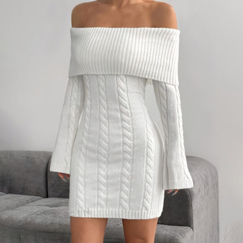 Vestido ajustado sin hombros para mujer