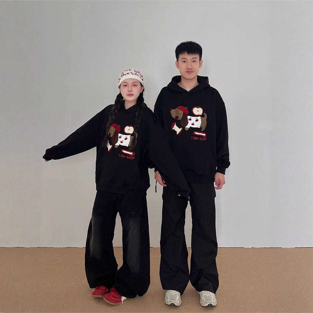 Embroidered Couples Fall Sweatshirts New Style