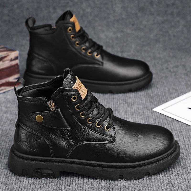Retro British Style High Cut Martin Boots For Men