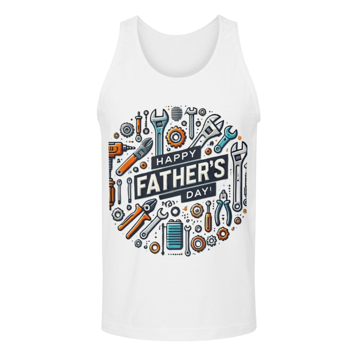 Happy Father's Day with Tools Men's Graphic Tank Top (Made in USA)