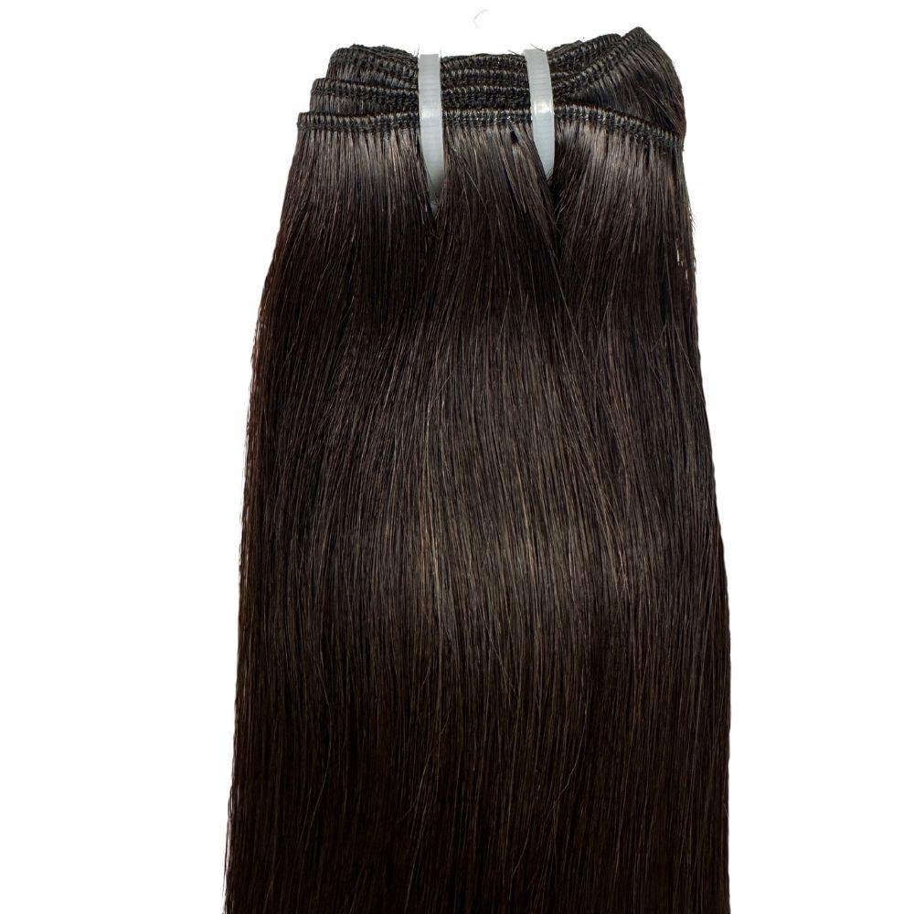 Extensiones de cabello 100% humano, liso natural negro, sin procesar