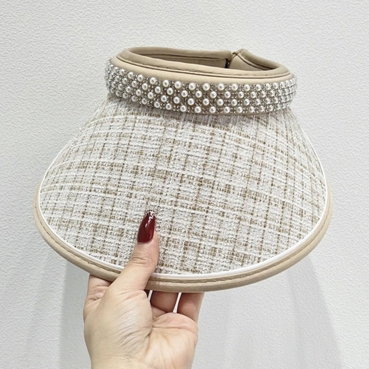 Pearl Detail Sunscreen Hat