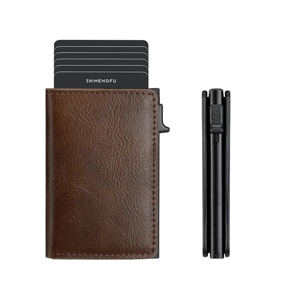 Pop-up Aluminum Alloy Card Package Wallet For Men