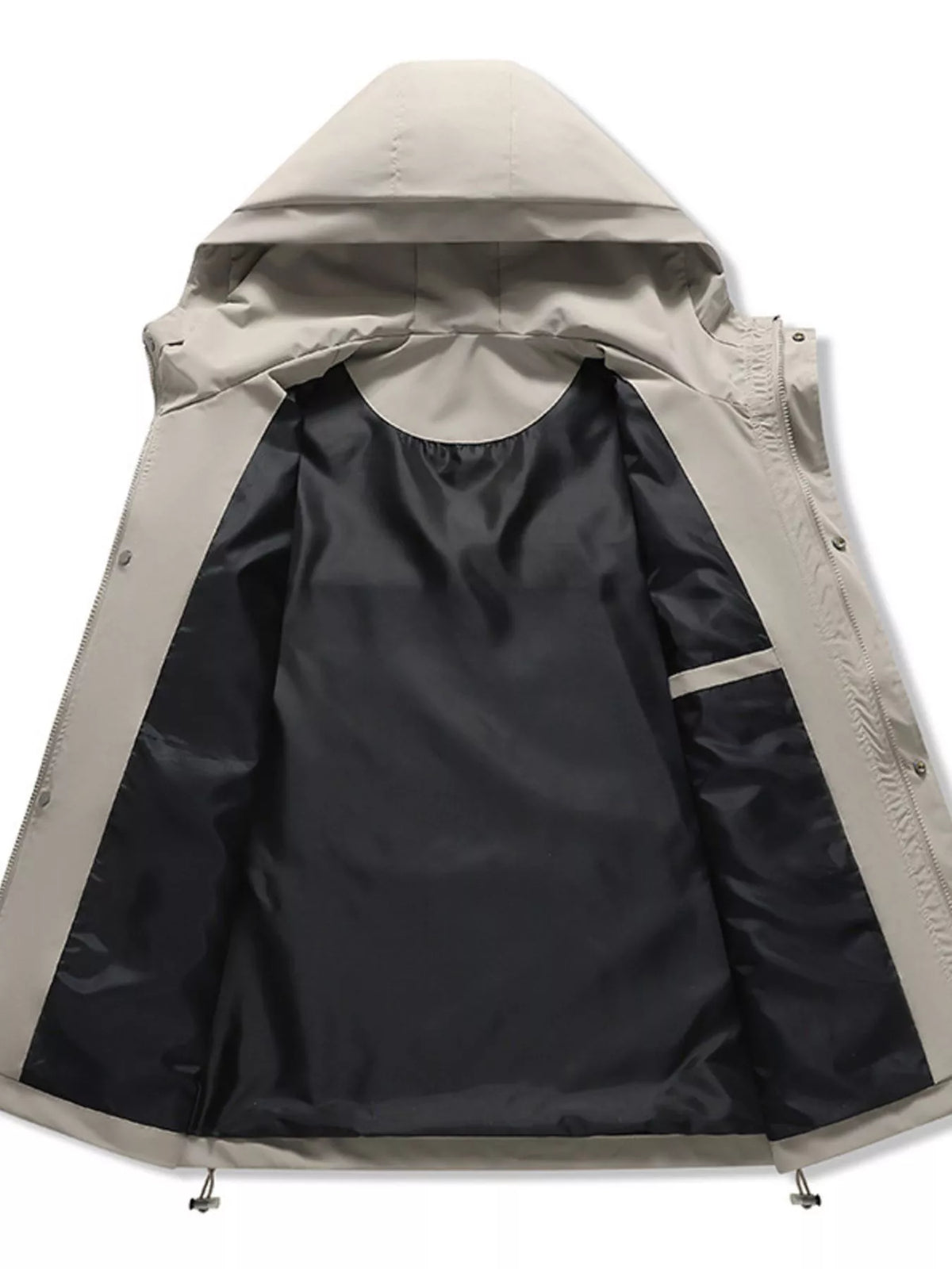 Men's Full Size Hooded Windproof Outdoor Jacket Plus Size
