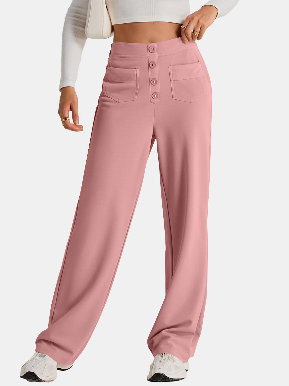 Pantalón ancho de talle alto