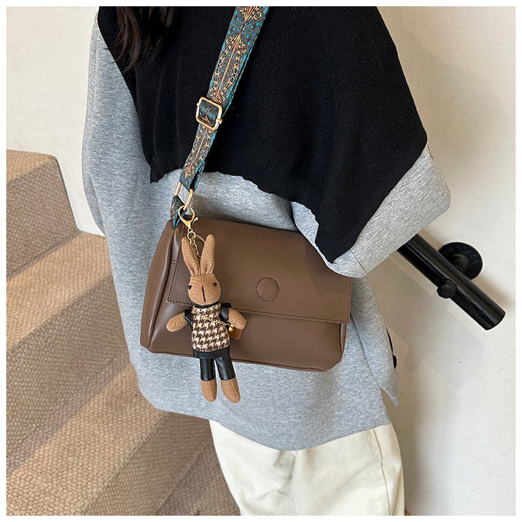 Versatile Small Square Bag With A Wide Shoulder Crossbody Bag