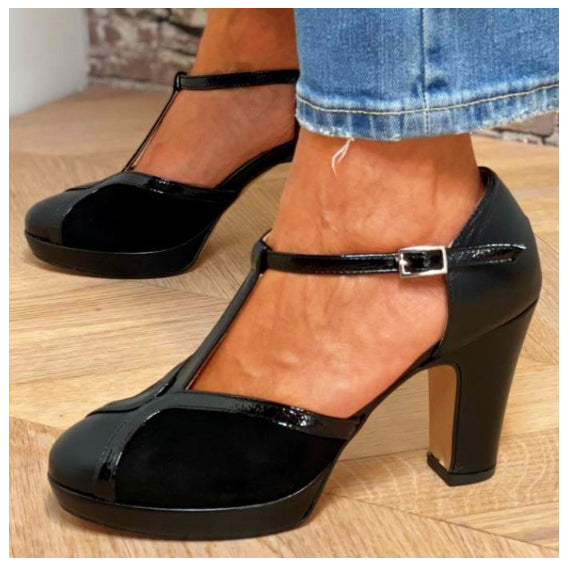 Women's High-Heel Round-Toe Plus-Size Shoes