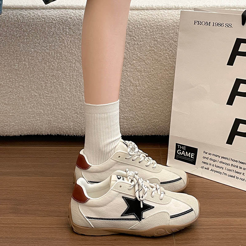 Viral Retro Star Women Trainer Shoes, 2026 New Summer Breathable Canvas White Sneakers Casual Sport Skate Shoes