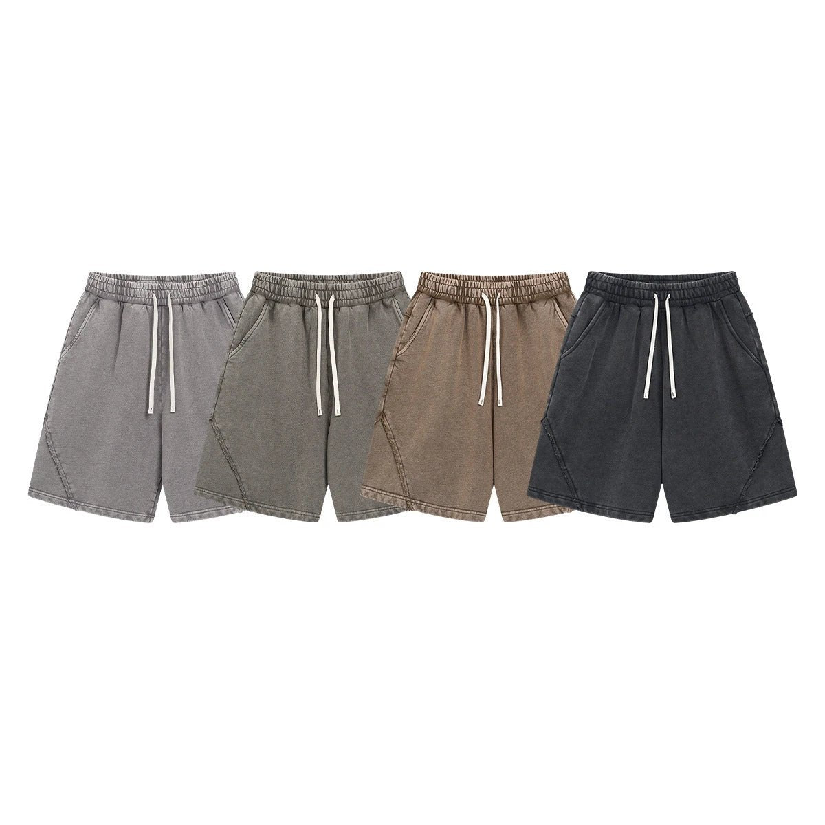 Batik Washed Patch Craft Retro Heavy Men's Trendy Shorts