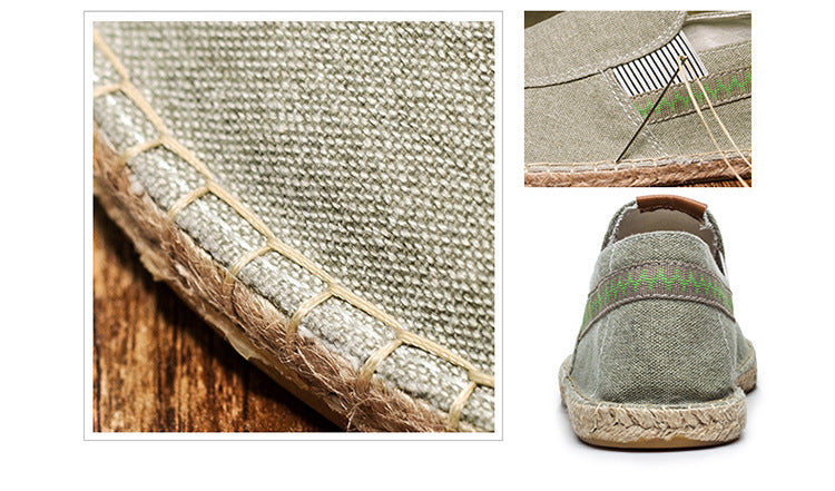 Casual Handmade Linen Canvas Flats