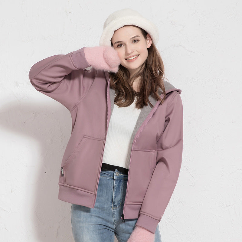 Chaqueta polar impermeable y cortavientos de mujer para exterior