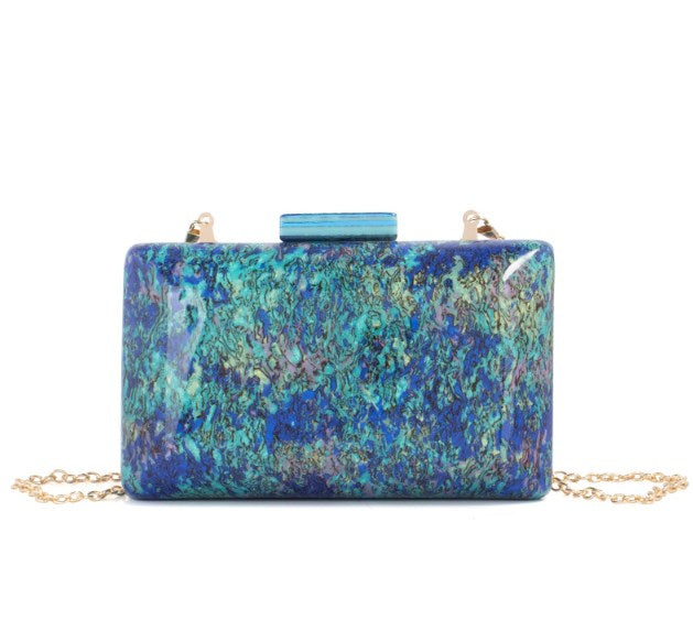 Colorful Mother-of-Pearl Evening Clutch for Women