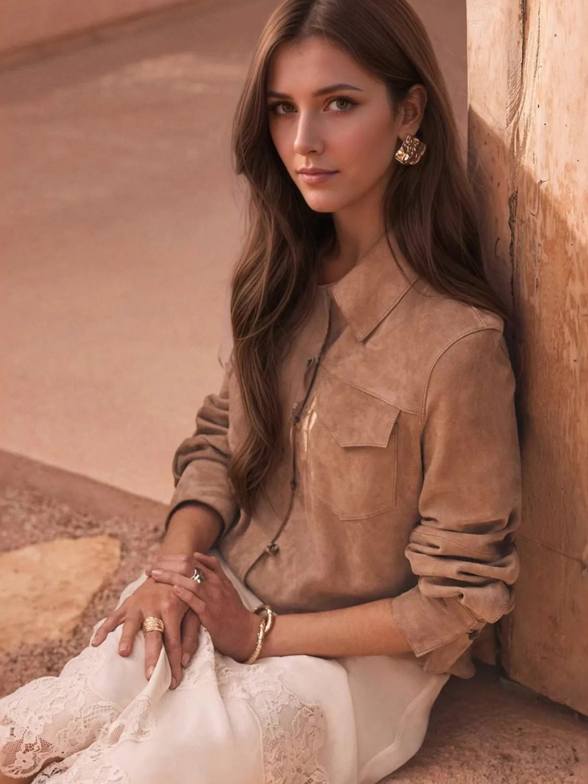 Button Front Long Sleeve Jacket