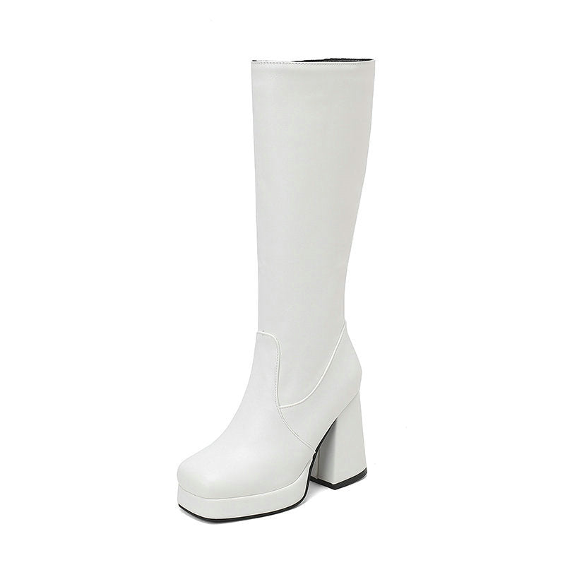 Waterproof Platform Chunky-heeled Ultra-high Womens Boots