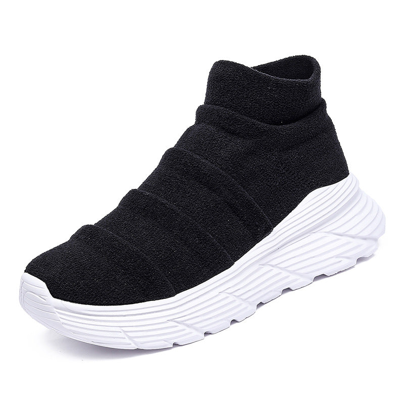 Fly-knit Mesh Slip-On Heels