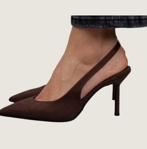 Women's Fashion Pointed Plus Size Slip-On Heels