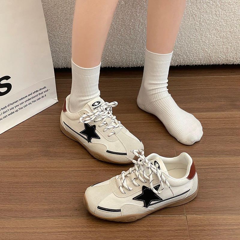 Viral Retro Star Women Trainer Shoes, 2026 New Summer Breathable Canvas White Sneakers Casual Sport Skate Shoes