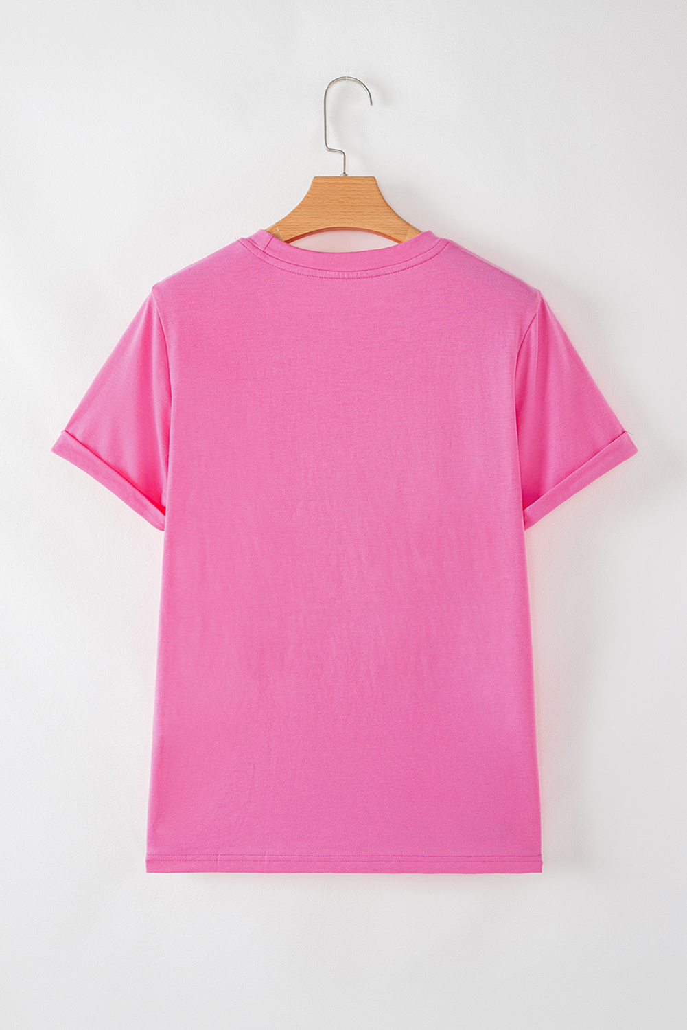 Camiseta gráfica de cuello redondo Rose Red Lets Rodeo