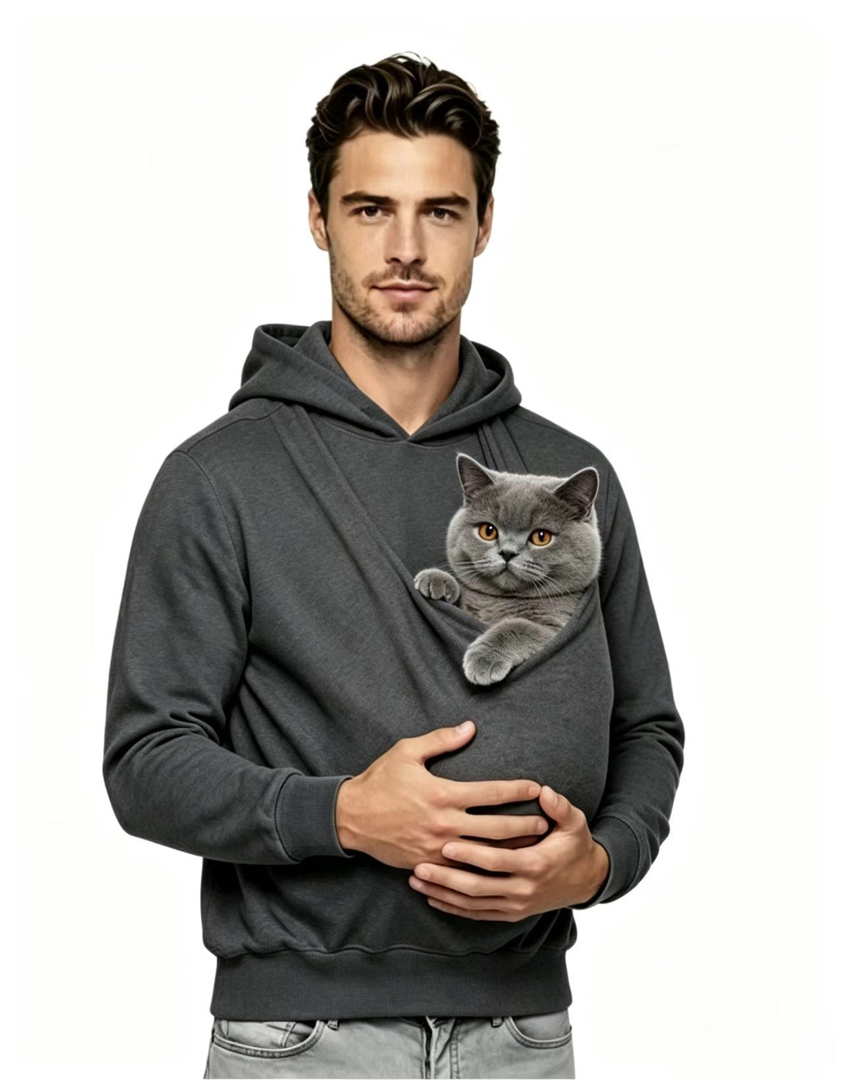 Unisex Hoodie Pet-friendly One-piece Hooded Sweatshirt