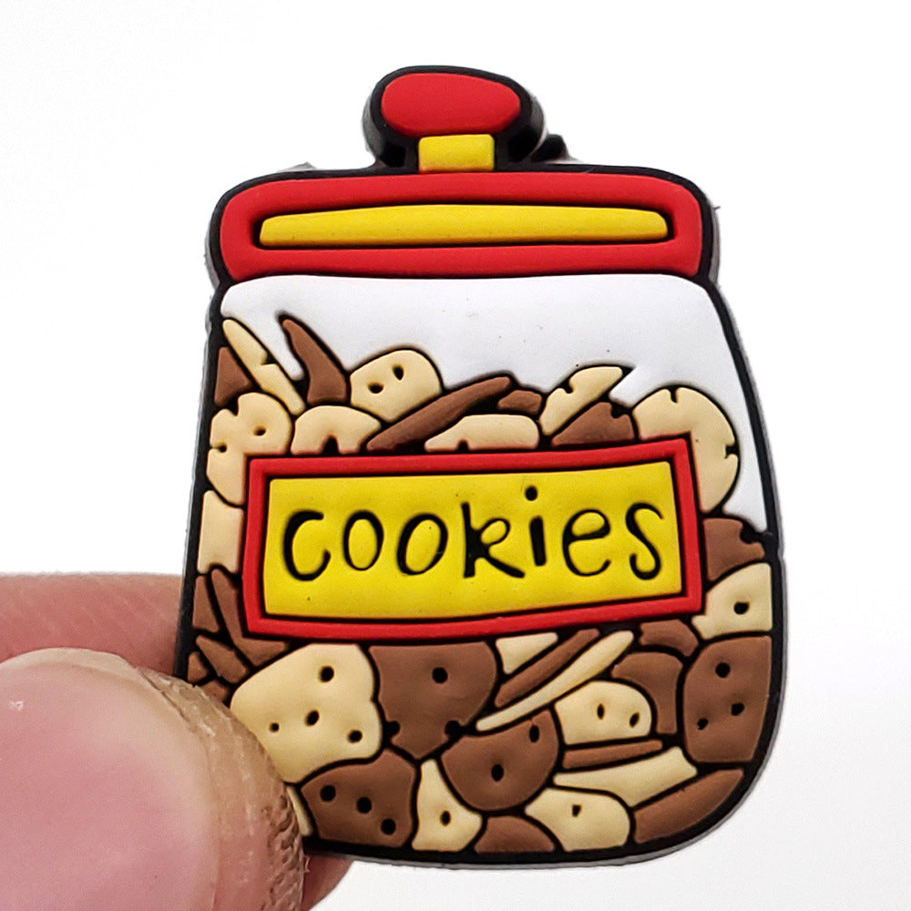 Cartoon Food Hole Shoes Shoe Ornament Shoe Buckle PVC Eva Sandals Decorative Accessories