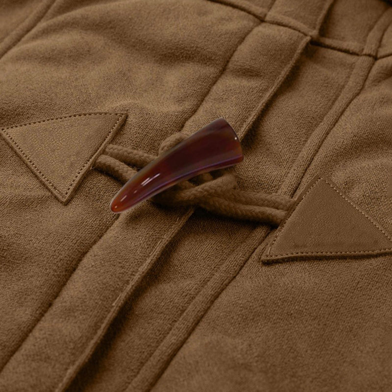 Chaqueta de Plumón con Forro Sherpa y Capucha — Abrigo Polar Cálido con Capucha