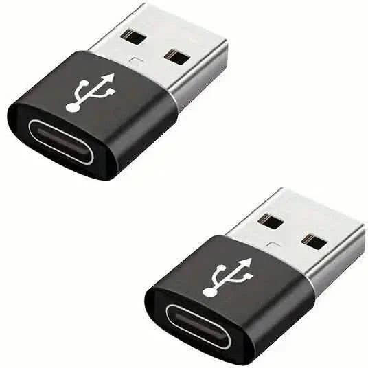 2-Pack: Mini USB to Type-C Adapters – File Transfer for Android Phones