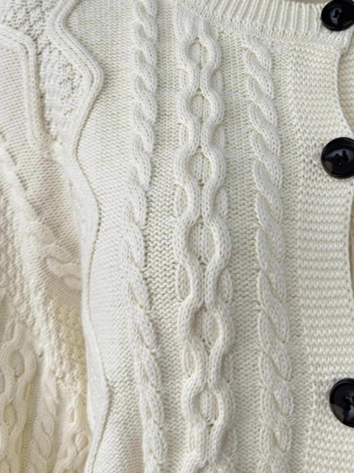 Cable Knit Cardigan & Wide Leg Pants Sweater Set