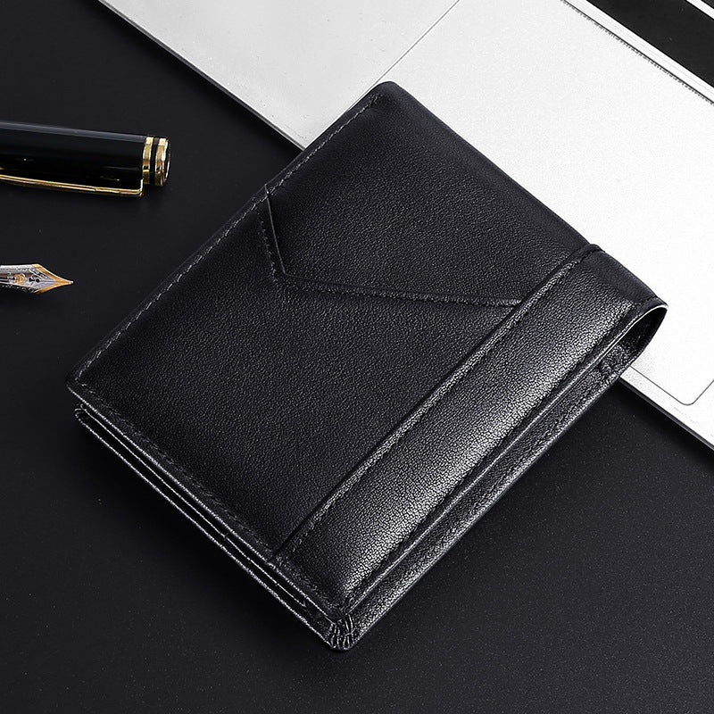 Men's Retro Oil Leather RFID Business Wallet