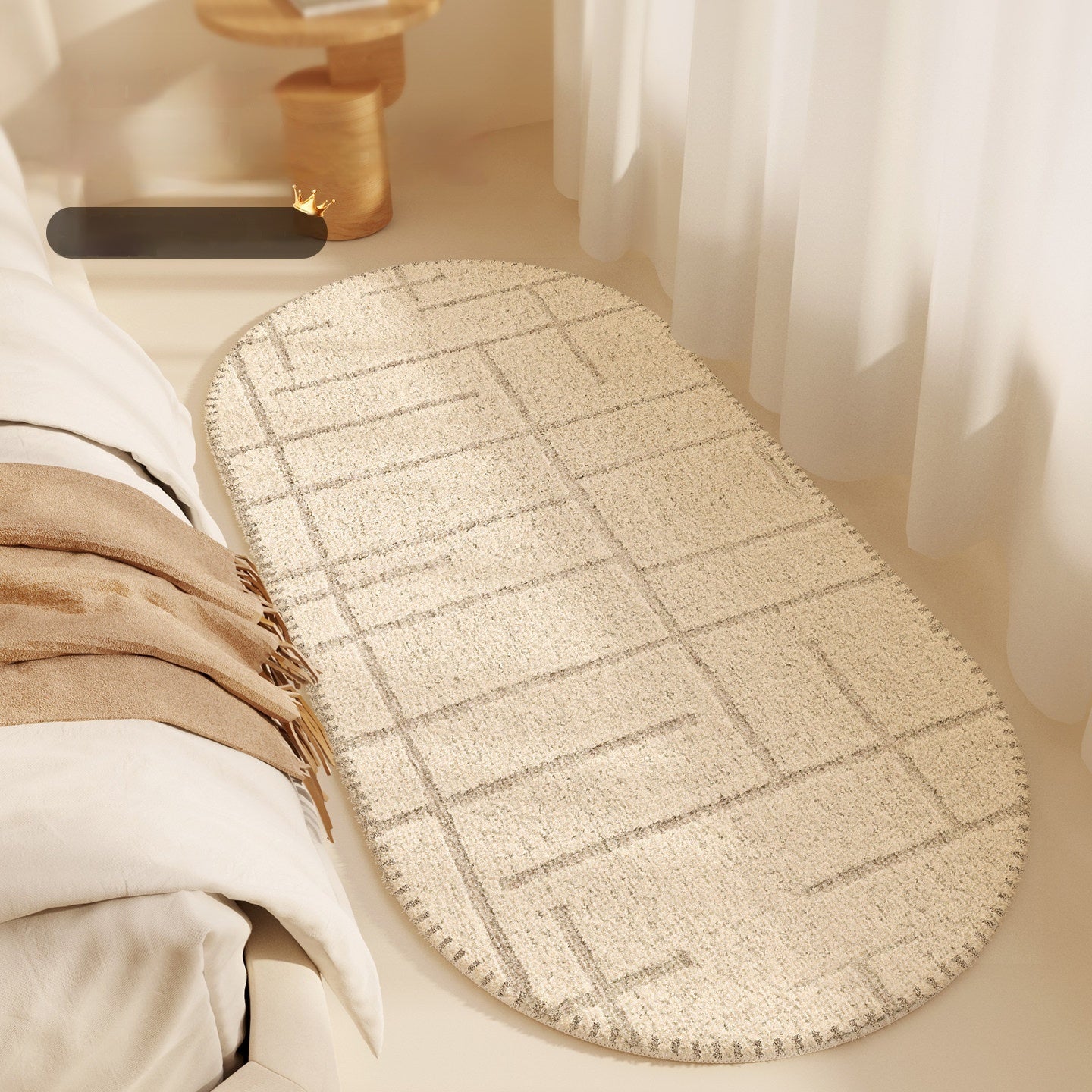 French Light Cream Style Bedroom Ins Style Bedside Carpet