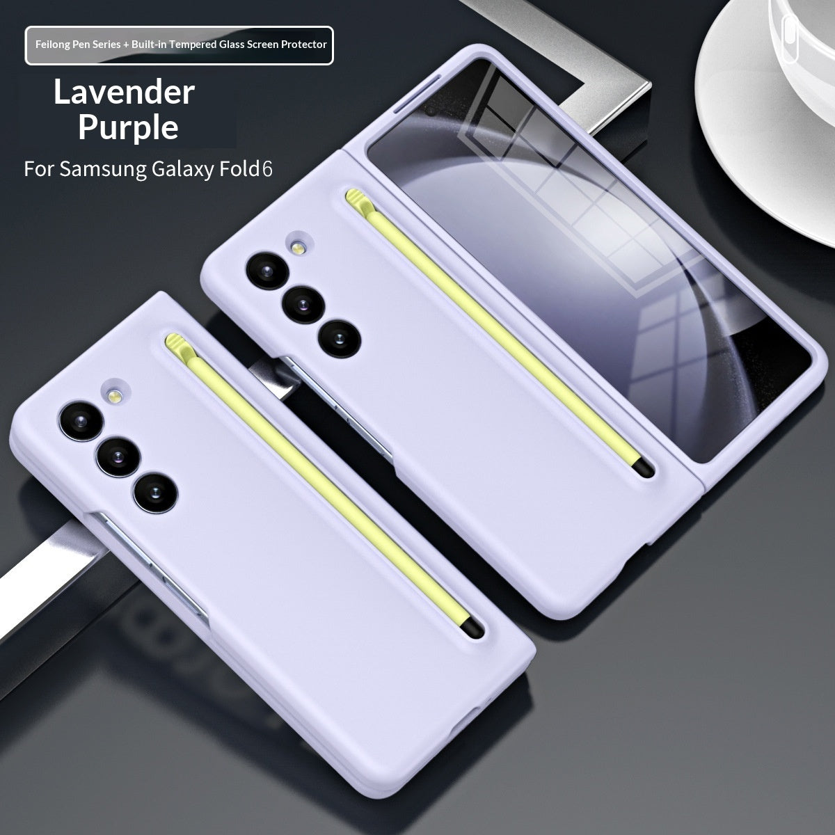 Phone Case With A Skin-feel Hard Shell Pen Slot Storage Strap And Stylus Protection