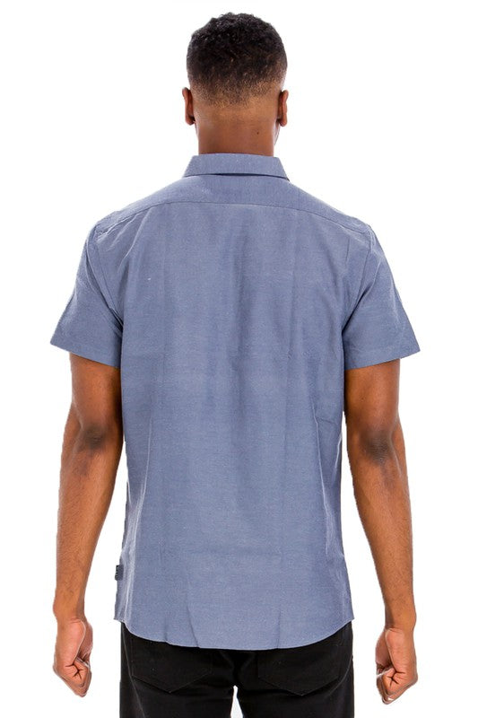 Camisas de manga corta lisas casuales para hombre Weiv
