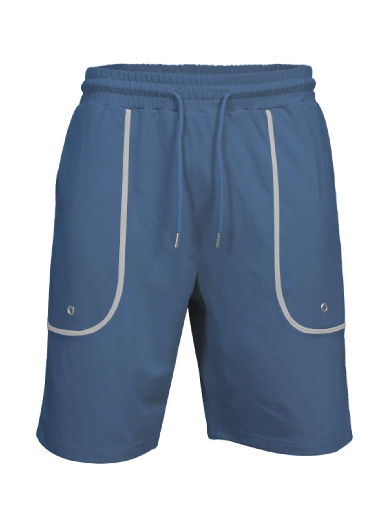 Conjunto Cómodo de 2 Piezas para Hombre: Camiseta con Bolsillo y Pantalones Cortos