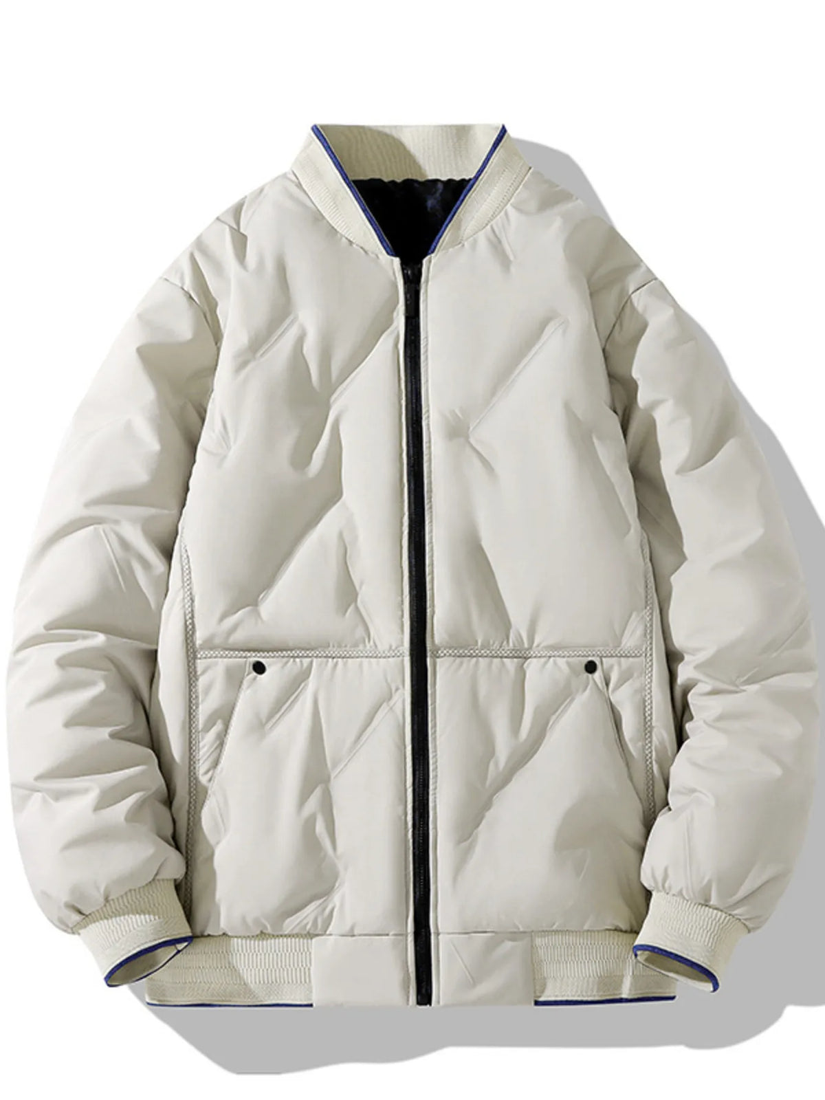 Men's Plus Size Quilted Zip Up Jacket