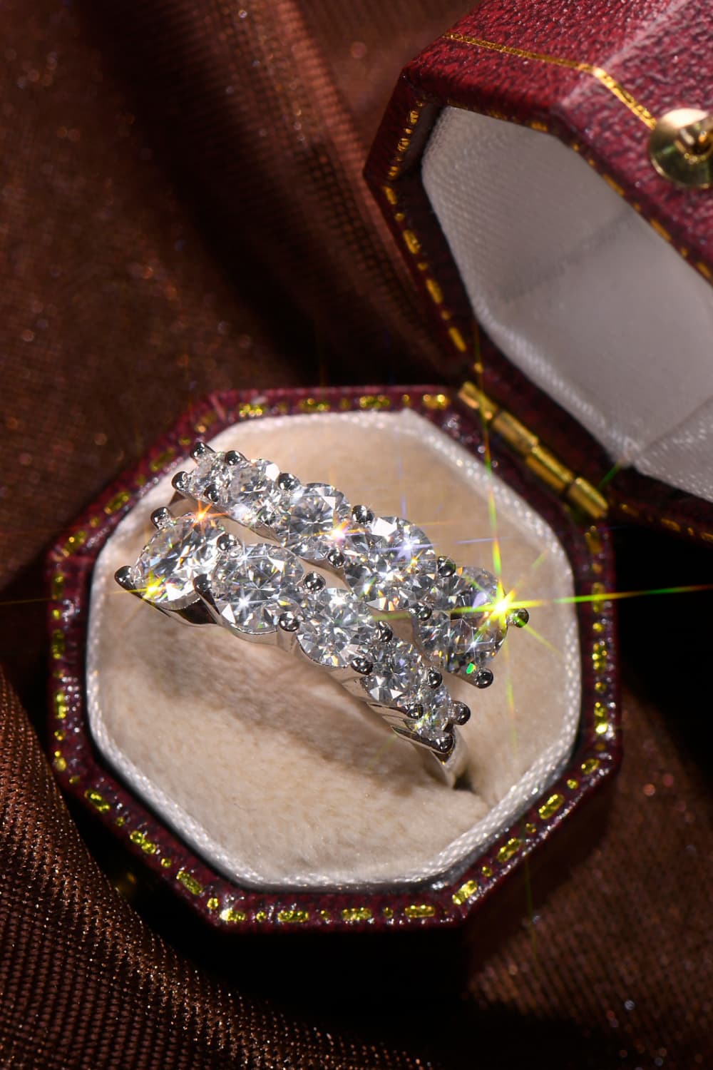 Anillo de plata de ley 925 Adored Moissanite