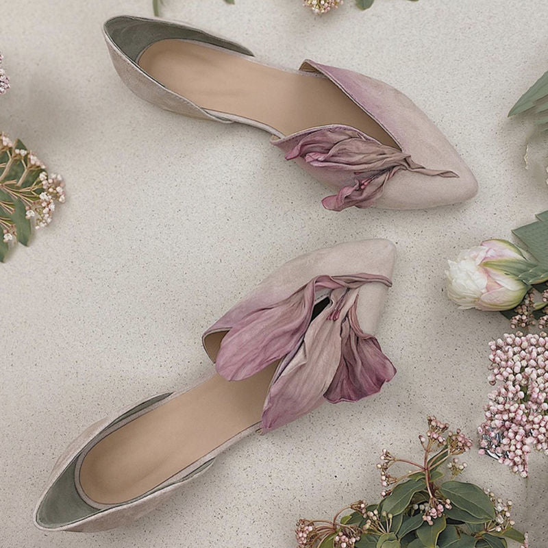 Niche Design Aesthetic Petal Flat Shoes