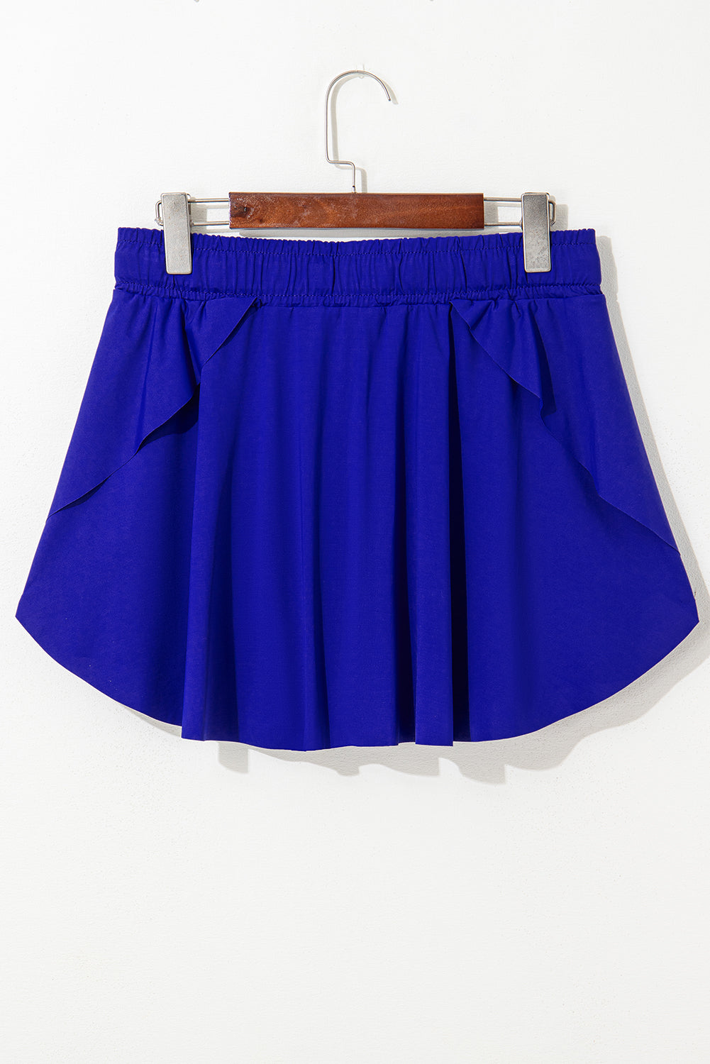 Falda pantalón de tenis forrada con cordón, cintura alta, azul oscuro