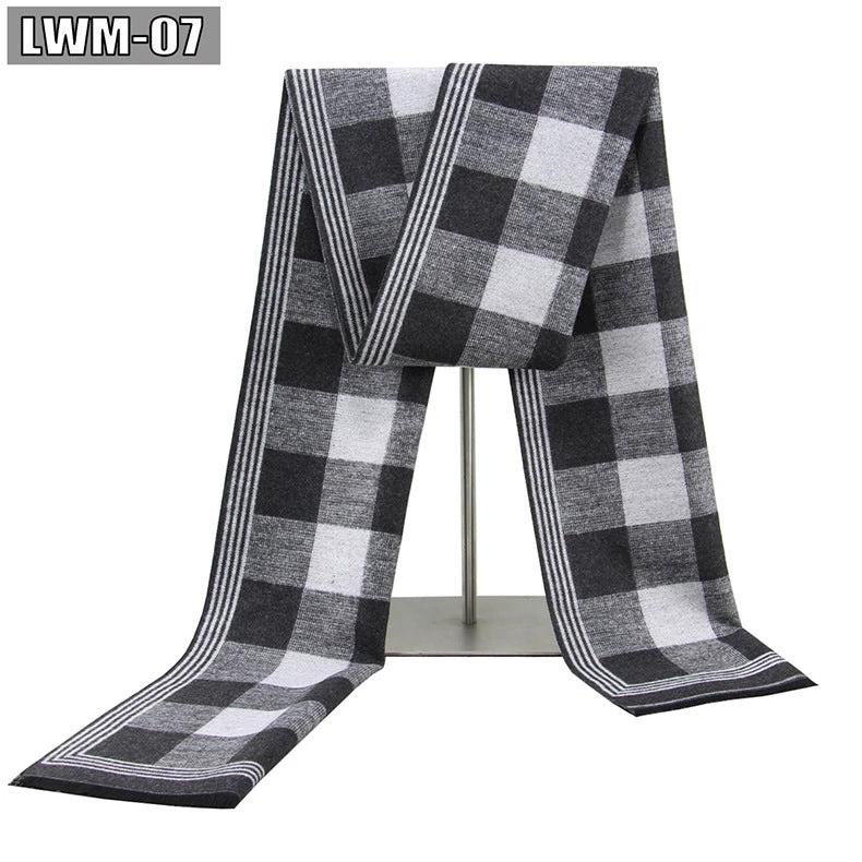 Men's Cashmere Autumn And Winter Business Plaid Scarf