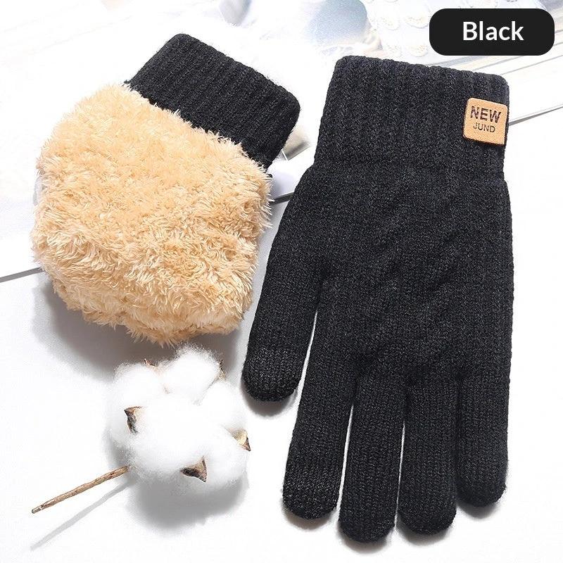 Fall And Winter Touchscreen Gloves For Men With Fleece Lining