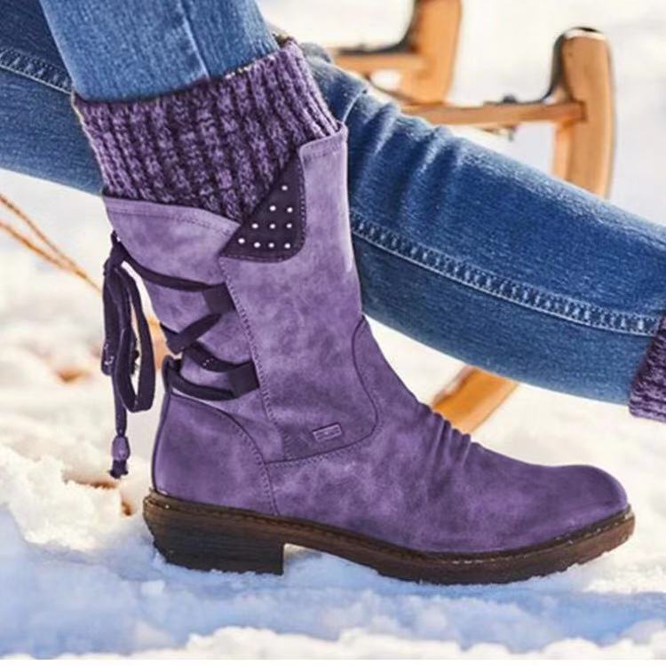 Retro Woolen Martin Boots