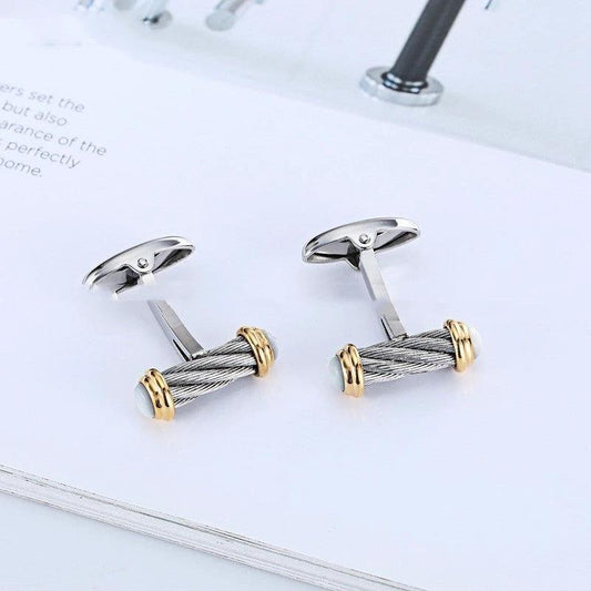 Gemelos de acero inoxidable para hombre