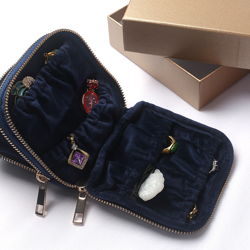 Jewelry Storage Bag Travel Portable Zippered Jewelry Pouch Handbag